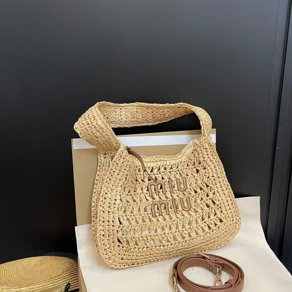 Miu Miu Straw Tote